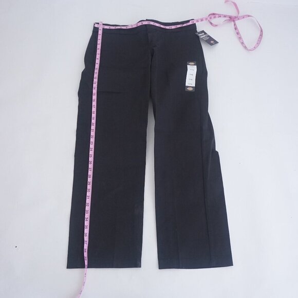 Dickies Black 744 Low Rise Straight Leg Wrinkle Resistant Work Pants Size 10R - Picture 3 of 13